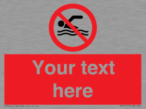 Custom prohibition no swimming